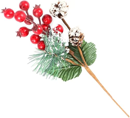 Amosfun Flower Arrangements Berry Red Christmas Picks Table Stems DIY Simulation Desktop for Wreaths Artificial Center Tree Pine Decoration Bouquet disponible en Yaxa Colombia