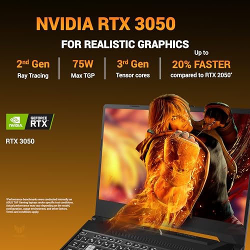 Image of ASUS TUF A15 (2025), AMD Ryzen 7 7445HS,RTX 3050-4GB,75W TGP,16GB DDR5(Upgradeable Upto 64GB) 512GB SSD,FHD,15.6 inch,144Hz,RGB Keyboard,Windows 11,Graphite Black,2.3 Kg FA506NCG-HN199W, Gaming Laptop