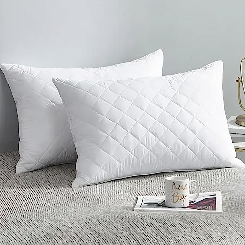 Bedbric Pillows 2 Pack Hotel Quality - Premium Bed Pillow & Hotel Pillows - Quilted Side Sleeper Pillow - Down Alternative Bed Pillows - Hotel Luxury pillows for Stomach Side and Back Sleepers