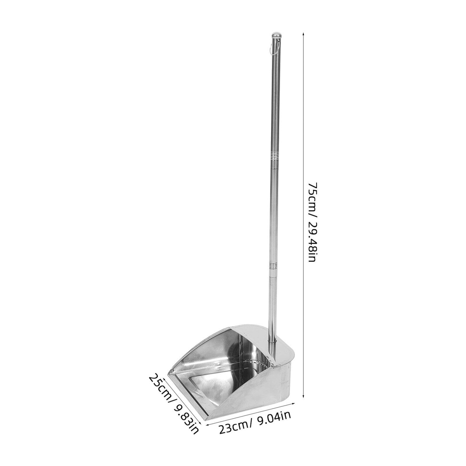 Alipis Recogedor de Basura de Acero Inoxidable sin Agacharse para Hogar | Color Plata, Ajuste al Suelo, Diseño de Limpieza Ahorro de Esfuerzo, Uso Doméstico