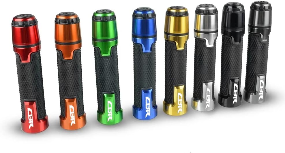 Universal 7/8'' 22mm Motorcycle Powersports Handlebar Grips with Bar End for Honda CBR600RR F2 F3 F4 F4i CBR650R 400 600 1000RR 250R 900RR 125R 150R 250R