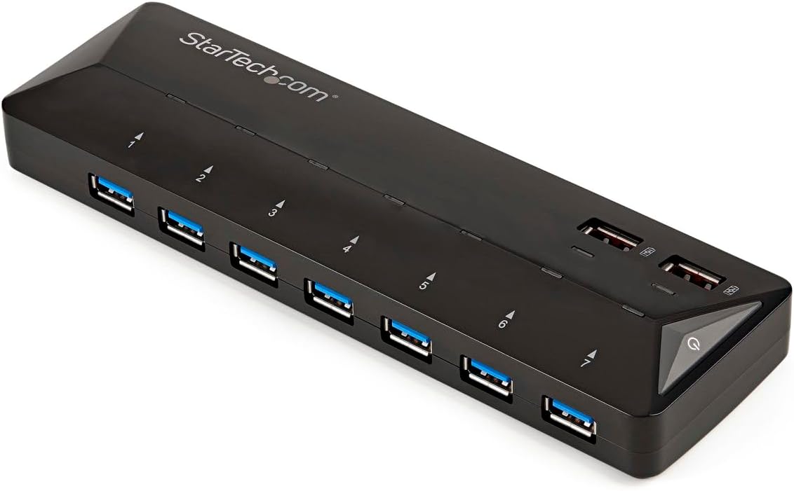 7-Port USB 3.0 Hub plus Dedicated Charging Ports - 2 x 2.4A Ports