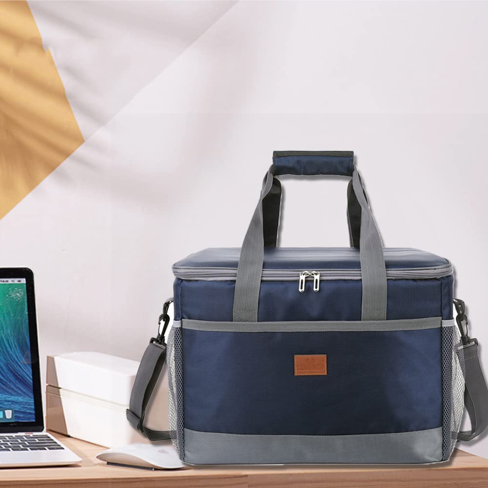 Sac Glacière, Sac de Repas, Sac Isotherme, 36L Grande Capacité, avec Bandoulière Réglable, Pliable, Portable, Étanche, pour Pique Nique, Barbecue, Camping, Voyage