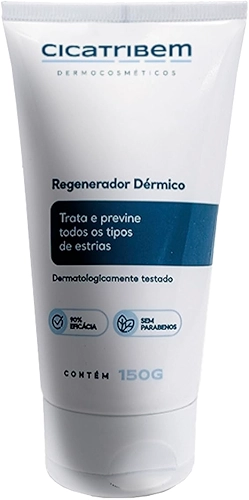 Creme para Estrias Cicatribem 150g - Creme Corporal Previne Estrias e Hidrata com 96% de Eficácia