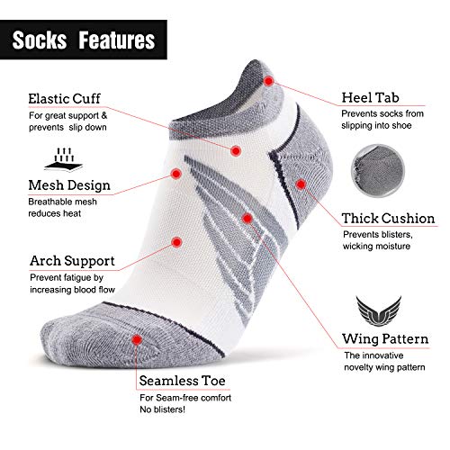 Image of Busy Socks Compression Ankle Cushioned Running Sport Socks for Men Women, Low Cut Arch Support Tab Athletic Socks 3 Pairs