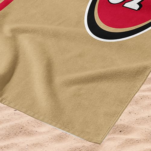 Image of Northwest NFL San Francisco 49ers Microfiber Beach Towel, 30 x 60 Inches - Quick Dry, Sand Resistant, Lightweight, Highly Absorbent, Incisor Design