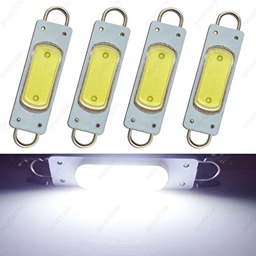 SAWE - 44mm COB Festoon LED Bulbs For Car Side Door Courtesy Rigid Loop 1.73