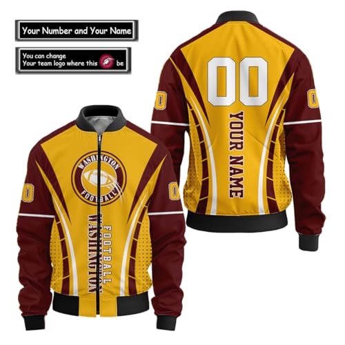 Men Personalized Name Number Logo Varsity Coat Custom City Pride Football Fan Gears Lightweight Windbreaker Jacket3