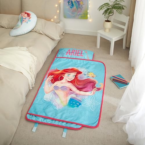 Image of Super Soft Plush Toddler Quilted Nap Mat with Built in Blanket and Pillow
