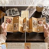 KJULYW Sister Gifts Small DIY Scrapbook Album 4.8x7 Inch, Sister Mother's Day Birthday Gifts, Sisters Are Like Stars Stretchable Accordion Foldable Photo Scrapbook Memory Book