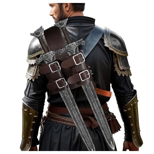 Espada Medieval Bainha de Couro Sintético Sapo Espada Dupla Costa, Coldre de Espada Ajustável, Fantasia de Pirata Viking da Idade Média, Acessórios Renascentistas