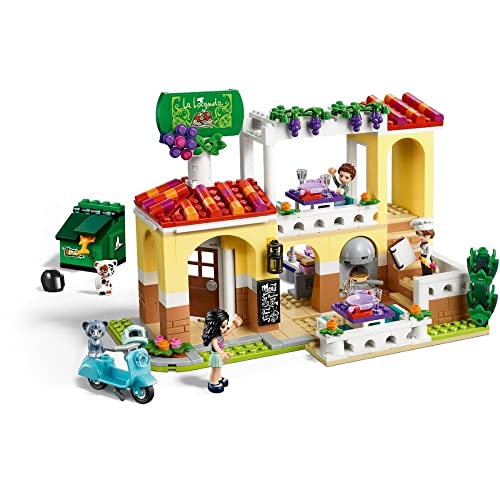 Friends Heartlake City Restaurant 41379 Restaurant Playset with Mini Dolls and Toy Scooter for Pretend Play, Cool Building Kit Includes Toy Kitchen, Pizza Oven and More (624 Pieces) - Lego - Immagine 2