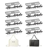 TXIN 8 Pieces Handmade Metal Letter Tags Label with Shim Zinc Alloy Hand Made Purse Bags Sewing Labels for DIY Craft Jewelry Making Shoes Jeans