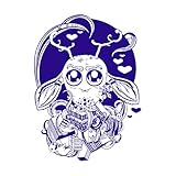 Conte fantastique Monstre Jeu Animal Enfant Enfants Stickers muraux 51x69.6cm Ne se décolle pas Bleu foncé