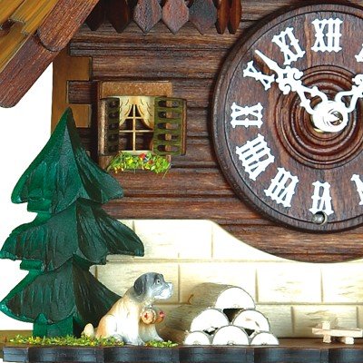 Trenkle Quartz Cuckoo Clock Black Forest House Wälderhof #TOP2