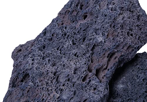 Image of LANDEN Black Lava Stones (16lbs,3~10inch,11pcs) for Aquascaping Terrariums, Paludarium, Vivariums, Reptile and Amphibian Enclosures