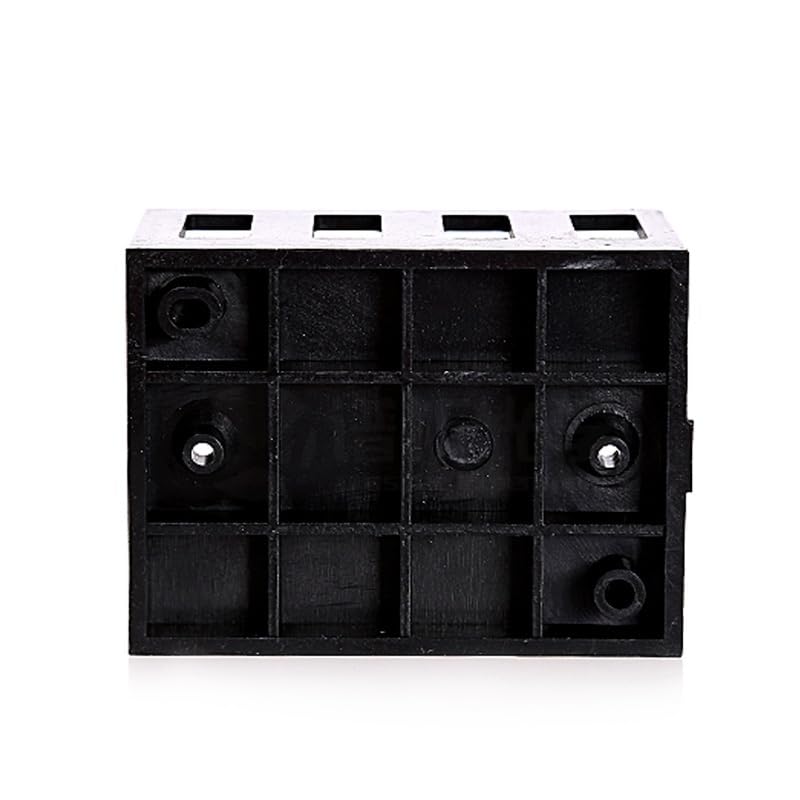 Soporte for cubetas de vidrio de 50 mm - Estante de cuatro posiciones for uso en laboratorio, estante fijo de plástico negro