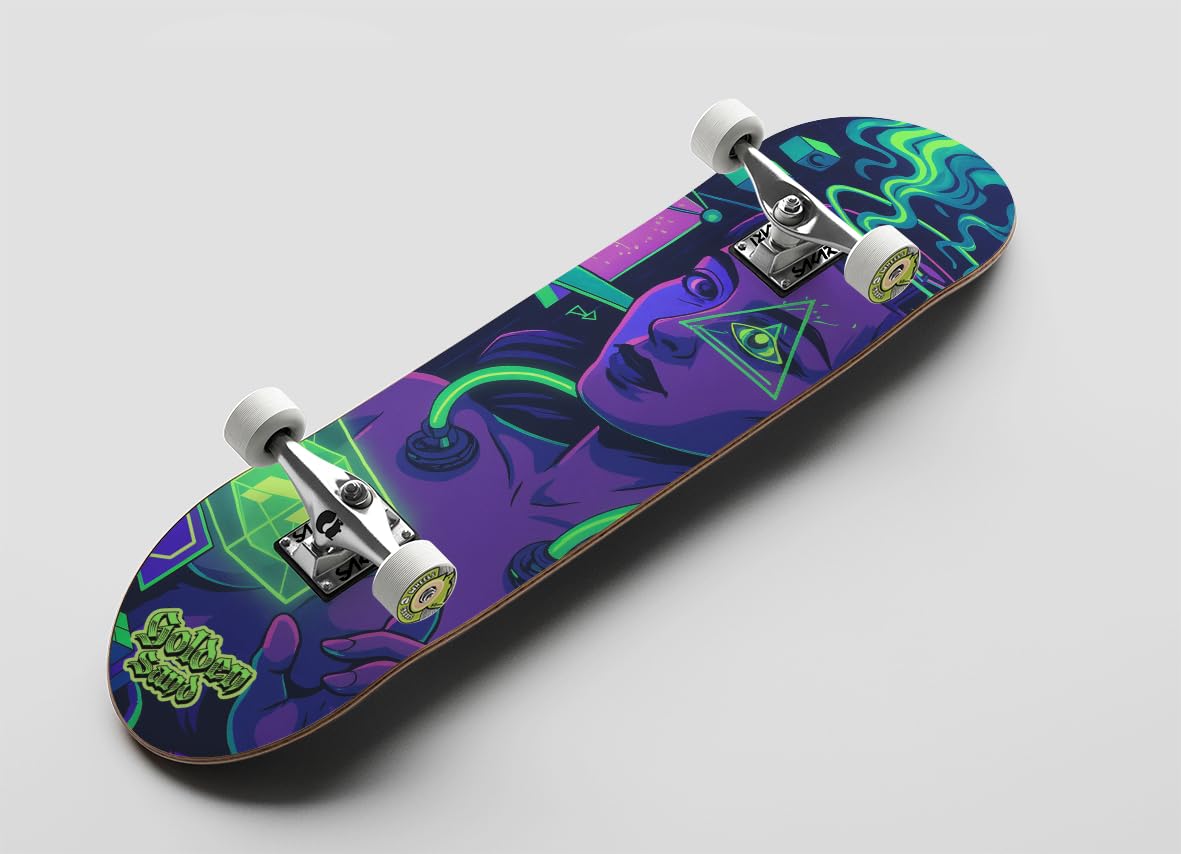 Golden Sand monopatín Skate Skateboard Completo Complete - Exos 8.0