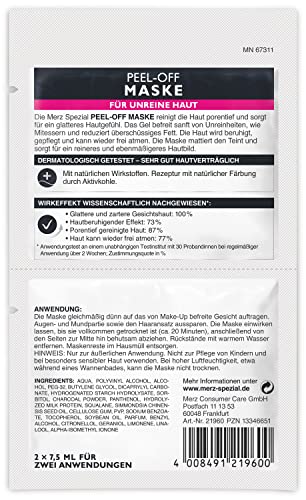Merz Spezial Peel-off Maske – Gesichtsmaske mit Aktivkohle & Panthenol – Pflegende Gesichtsreinigung für unreine Haut… - Image 3
