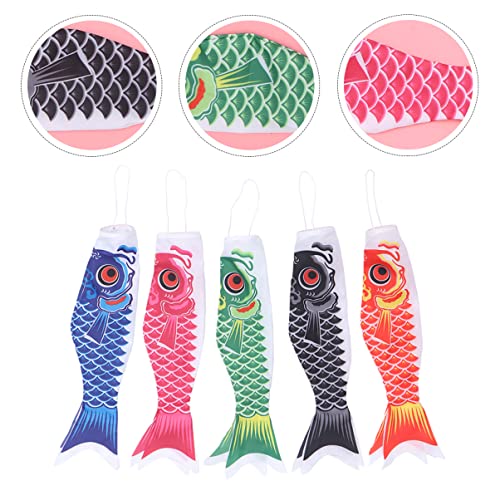 Yardwe 10 PCS Japonês Carpa Japonesa Bandeira de Peixe Com Bandeira de Peixe Carpa Japonês Windsock