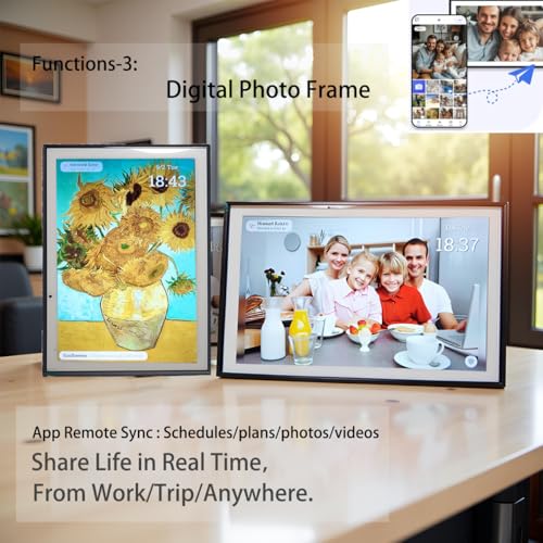Smart Digital Calendar 2026 WiFi Touch Screen Electronic Desk/Wall ecalendar Family Meal Planner Chore Chart for Kids Calender Digital Photo Frame (10 inch) (10 inch black) by Generic - Image 5