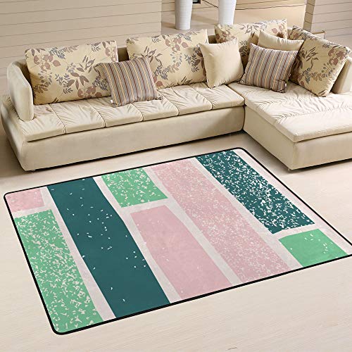 Tapis scandinave pastel de forme géométrique Ruchen : grand tapis de salon moderne - 2