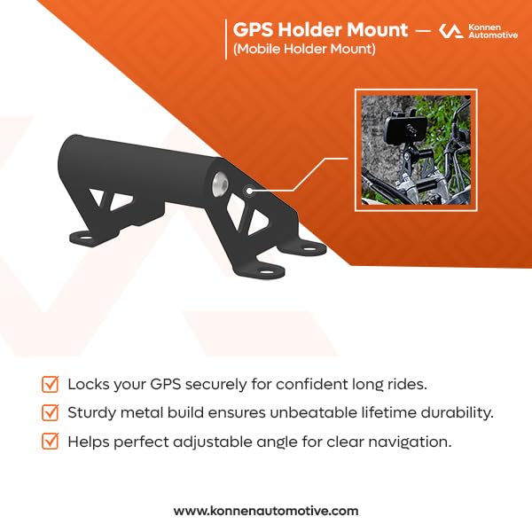 Image of GPS Mount | Mobile Holder Mount is Compatible with Triumph Speed 400 |Speed T4 | Scrambler 400X | Scrambler 400XC (Black, Pack of 1)