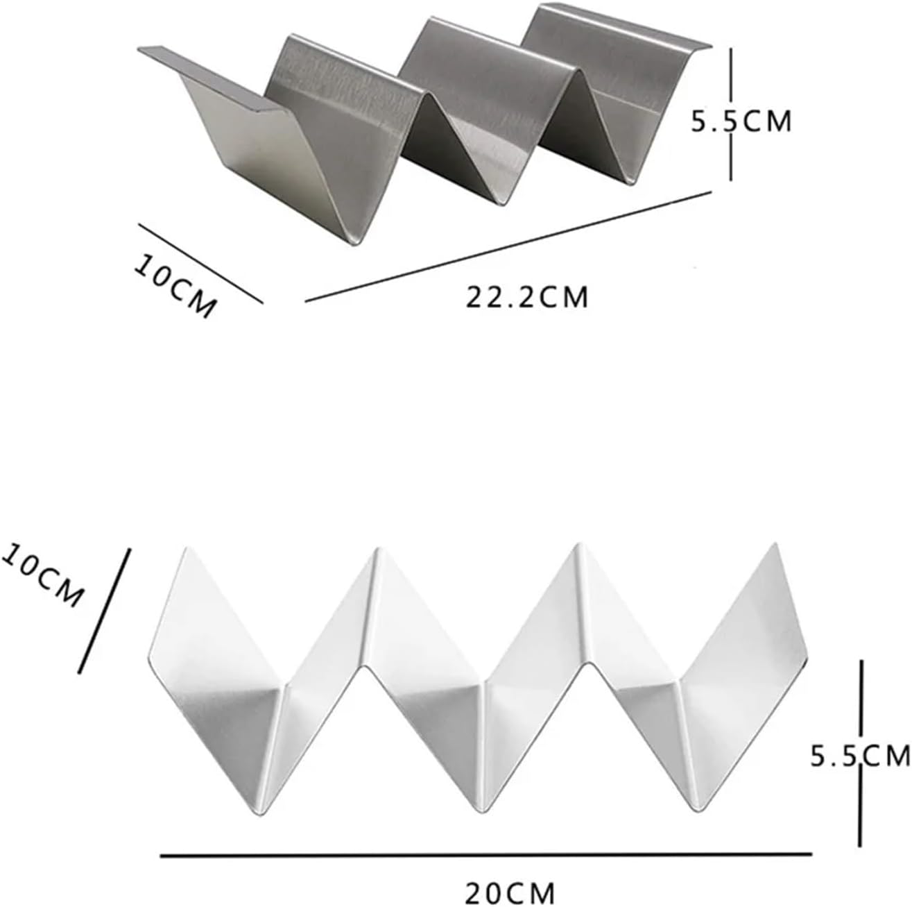 taco holder 5pcs Pancake Stand Drain Tray Salsa Cup Kitchen Tools for Soft/Hard Shells, Street Taco Rack with Plates(Without ear)