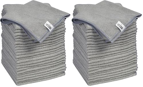 Image of Rubbermaid Microfiber Cloth Towels 14 inchx14 inch Non-Scratch Reusable /Washable for Cleaning /Wiping /Polishing for Home /Kitchen /Car,(Pack of 48)