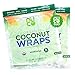 All-Natural, Paleo, Gluten Free, Vegan Non-GMO, Kosher Raw Veggie NUCO Coconut Wraps Moringa Flavor. NO Salt Added Low Carb and Yeast Free 10 Count (Two Packs of Five Wraps Each)