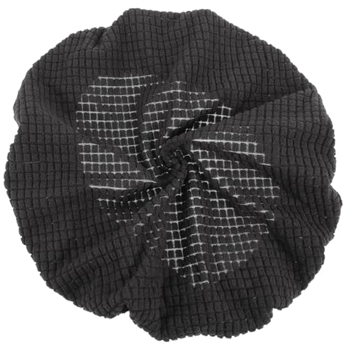 Imikeya Stretch Chair Cover, Round Seat Cushion, Soft Protective Stool Cover, Short Chair Seat Cover, Protective Stretch Cover for Home Office, Bar, Restaurant, Office Chair, Black