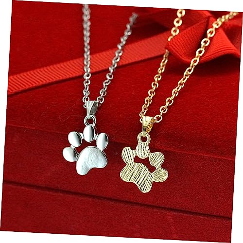 Collier ras de cou motif patte avec chaîne fine ajustable - 6