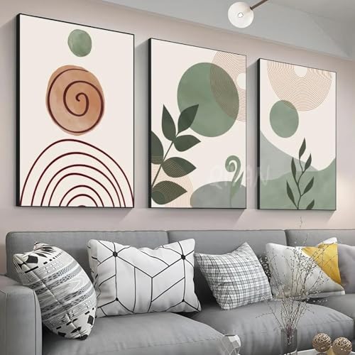 Toile Art Mural Boho 60x80cm XBTYKPB, affiches géométriques arc-en-ciel sans cadre