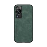 Silklike Case for Huawei P60 Pro - Cover Bumper Built-in Metal Plate for Huawei P60 Pro - Green