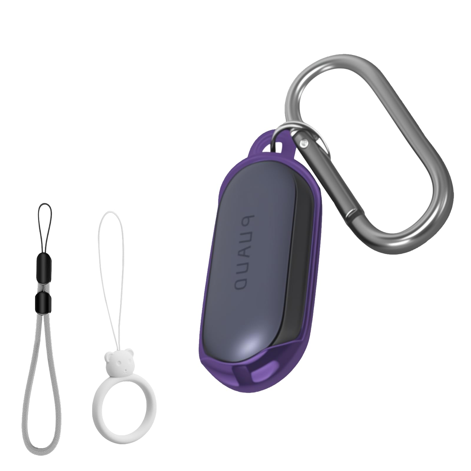 for PLAUD NotePin AI Voice Recorder Case Cover,Clear Soft TPU Protective Case Cover with Keychain & Lanyard,Full Protective Case -Purple-image-44