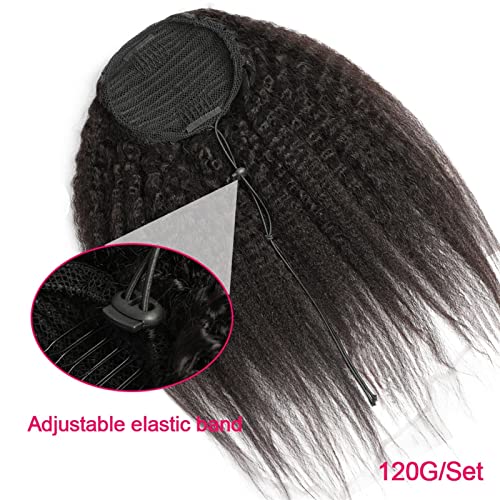Extensão do Cabelo do Ponytail Extensões de Cabelo Humano Rabo de Cavalo Reto Kinky Afro Kinky Presi