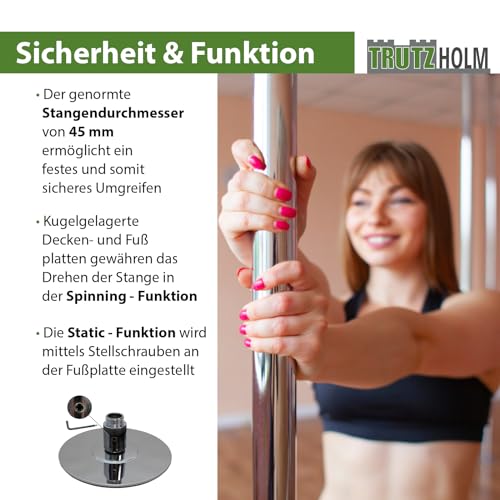 Pole-Dance-Stange Trutzholm Profi für Fitness und Training