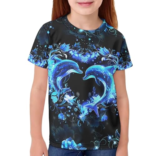 Image of JEOCODY Boys Girls Graphic Tees Funny 3D Printed Short Sleeve T-Shirts 3-16T