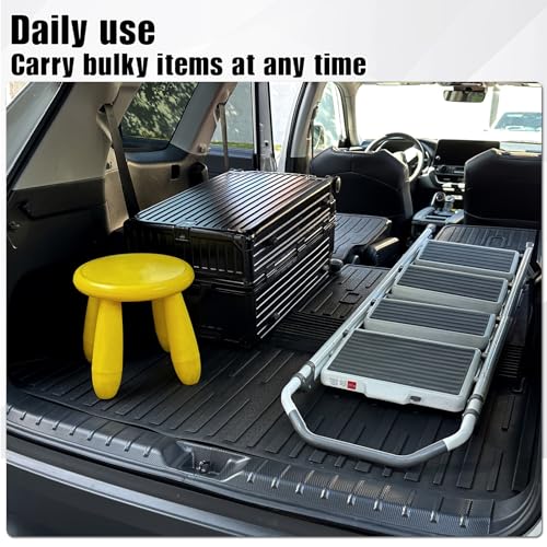 Image of Cargo Mat with Backrest Mat 2-in-1 for 2024 2025 2026 Toyota Grand Highlander Car Mat Accessories, TPE All Weather Cargo Liner Trunk Mat(Grand Highlander-2 in 1 Trunk Mat)