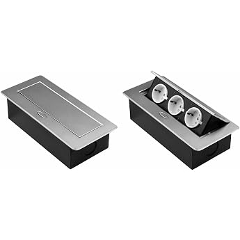Recessed Socket With or Without USB and Available in 2 Colours Silver or Black to Choose From