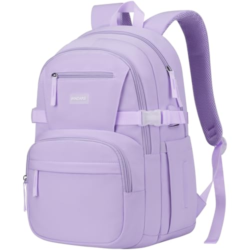Image of WINDARS Backpack for School Girls, Cute High School Backpacks for Teens Women Student Large Bookbag 15.6 Inch Laptop Bag with USB Charger Port for College Work Travel Trip (Purple)