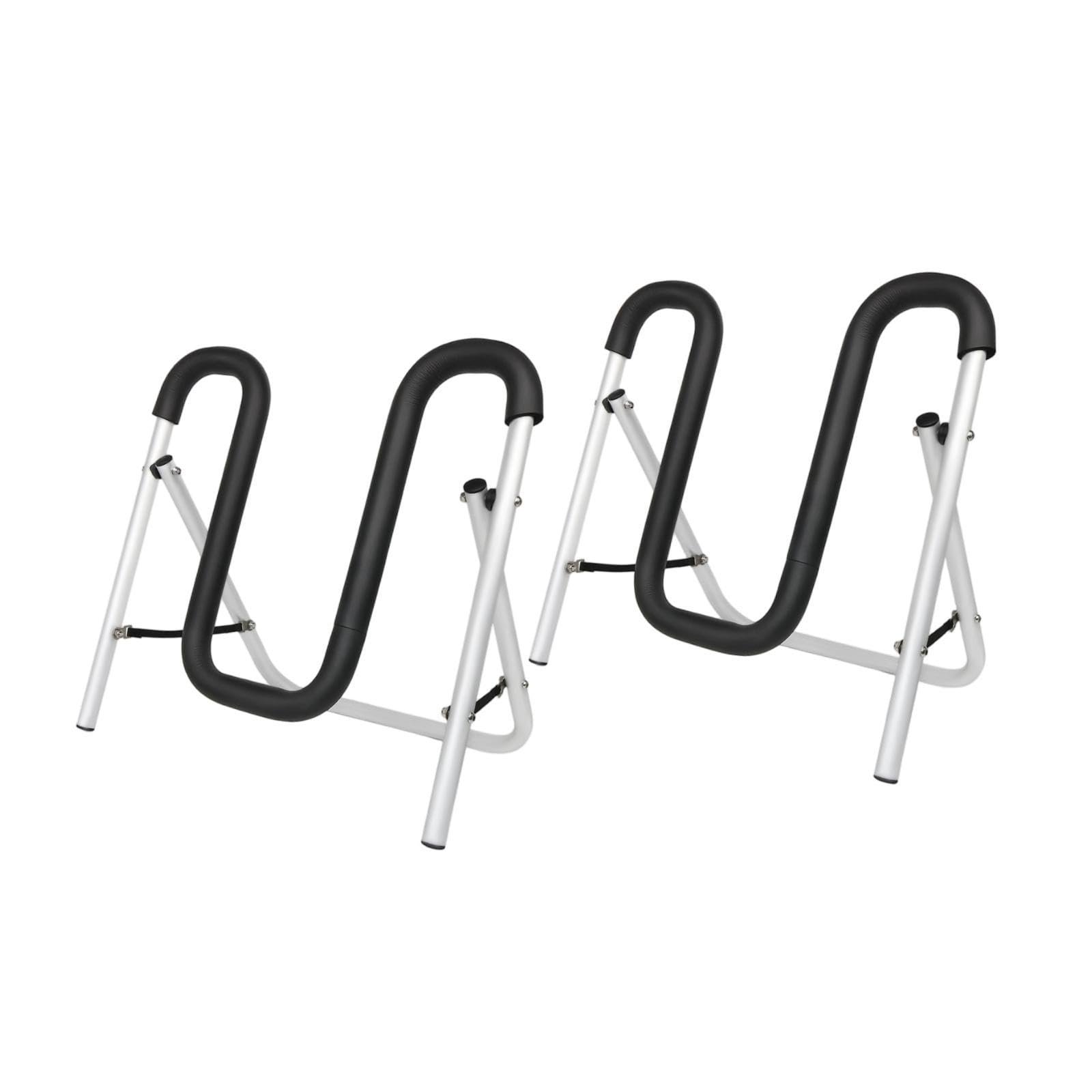 2 Stück Paddleboard Display Ständer Halter Surfbrett Rack mit Schaumstoffpolster Klappbar Rostfrei Leicht Transportierbar für Balkon Garage Terras