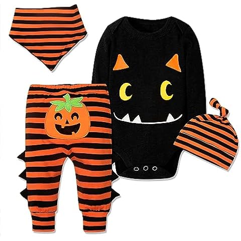 Abbence Baby My first Halloween Girls Boys Outfit Infan Halloween Fall Clothes Orange 0-3 Month Cover