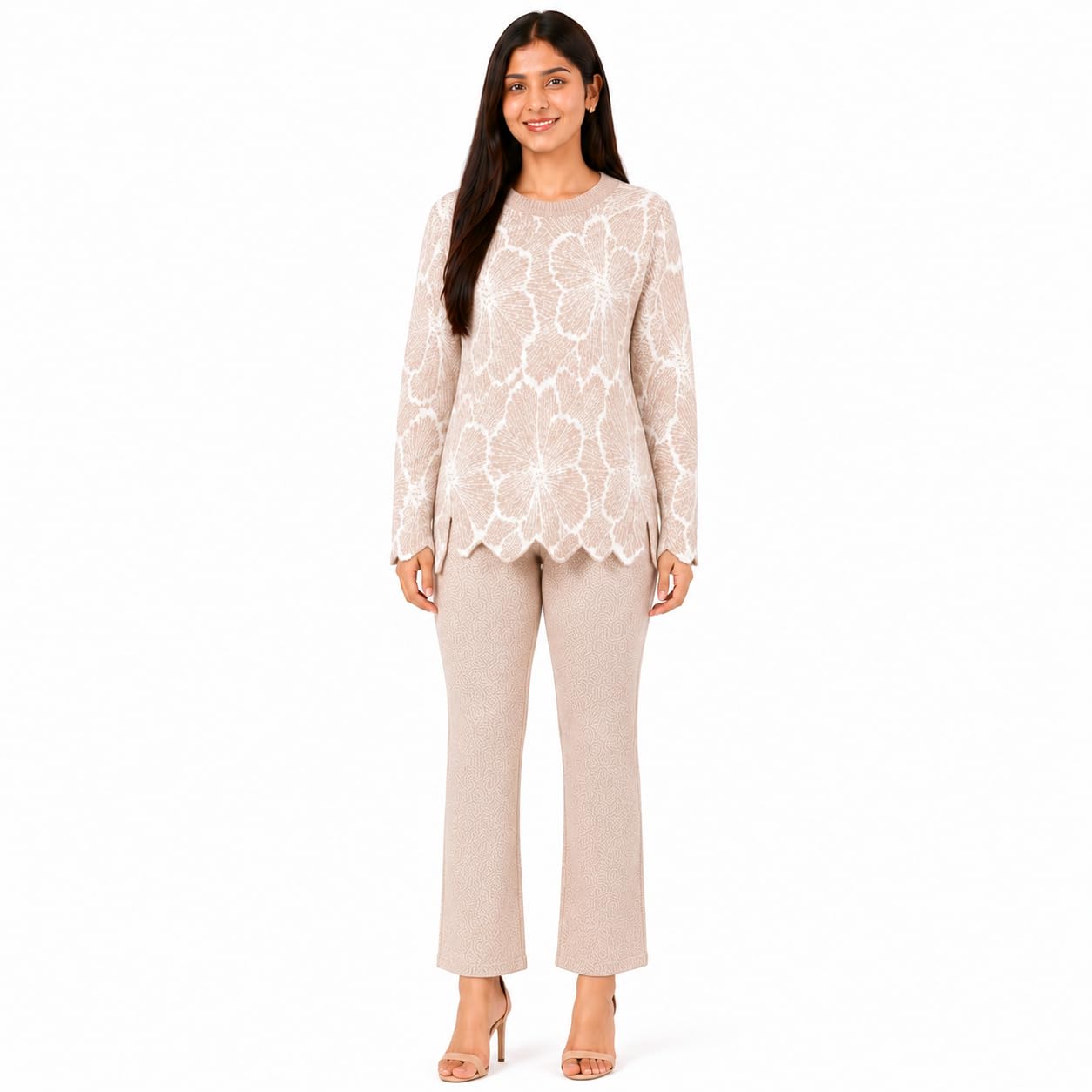 Women's Winter Co-ord Set | Premium Full Sleeve Top & Pant Set | Soft Comfortable Winter Wear | XL-image-16