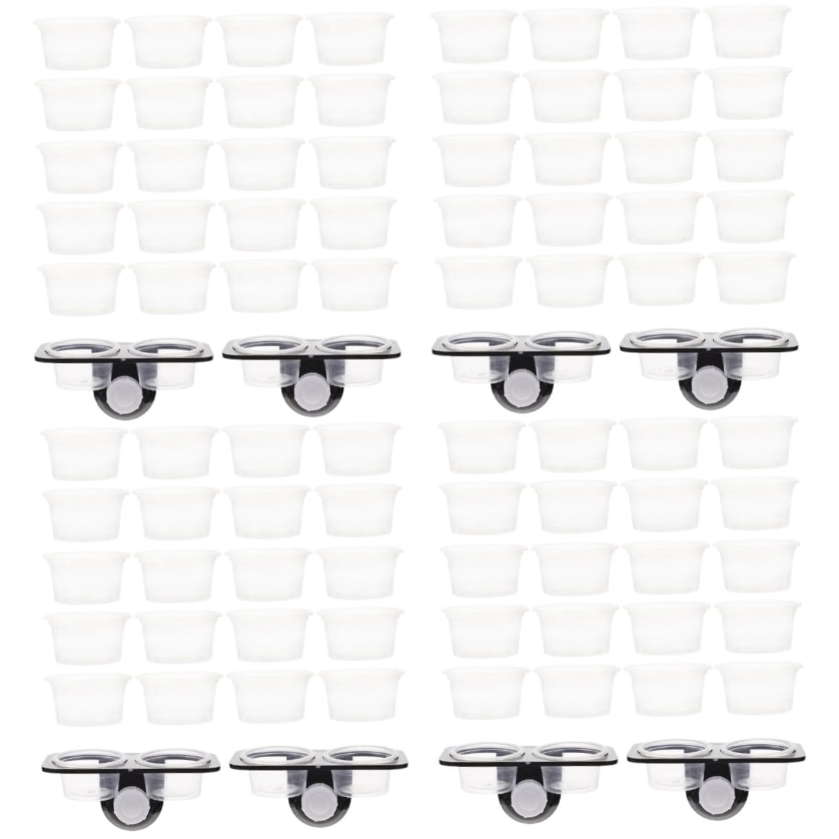 BESPORTBLE 4sets Ciotola per Rettili con Ventosa Mangiatoia Materiale Avanzato per Cibo Facile da Pulire Ciotole Extra Accessorio per Rettili e