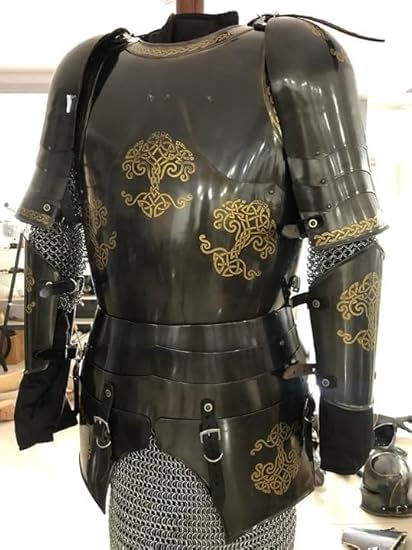 Medieval Steel Half Suit of Armour – 18 Gauge Wearable Plate Armor Costume for Reenactment, Cosplay & Display.