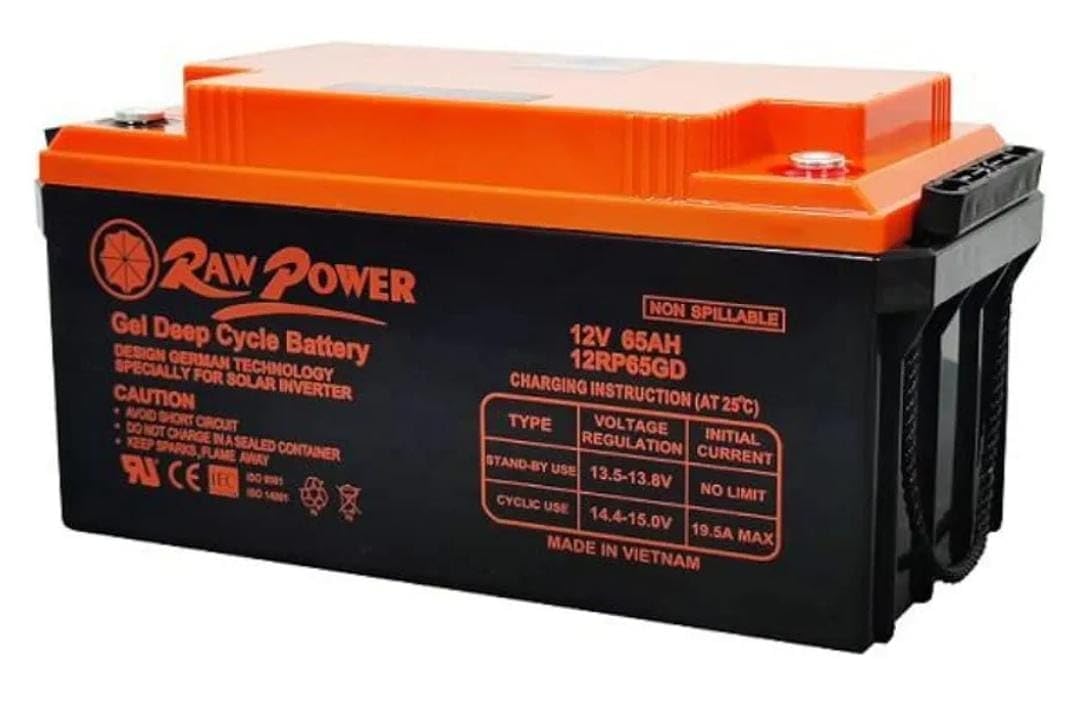 12V 65AH Solar Gel Deep Cycle Battery