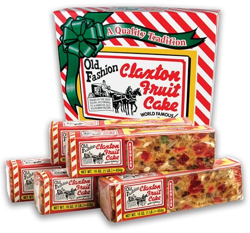 Claxton Fruit Cake – 5-1 lb Regular Recipe Loaves |