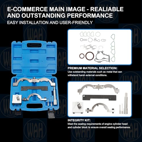 Image of Engine Cylinder Head Gasket Set and Turbo Engine Timing Tool Kit Compatible with 2011-2015 Chevy Cruze 1.4L HS54898 HS26540PT-1