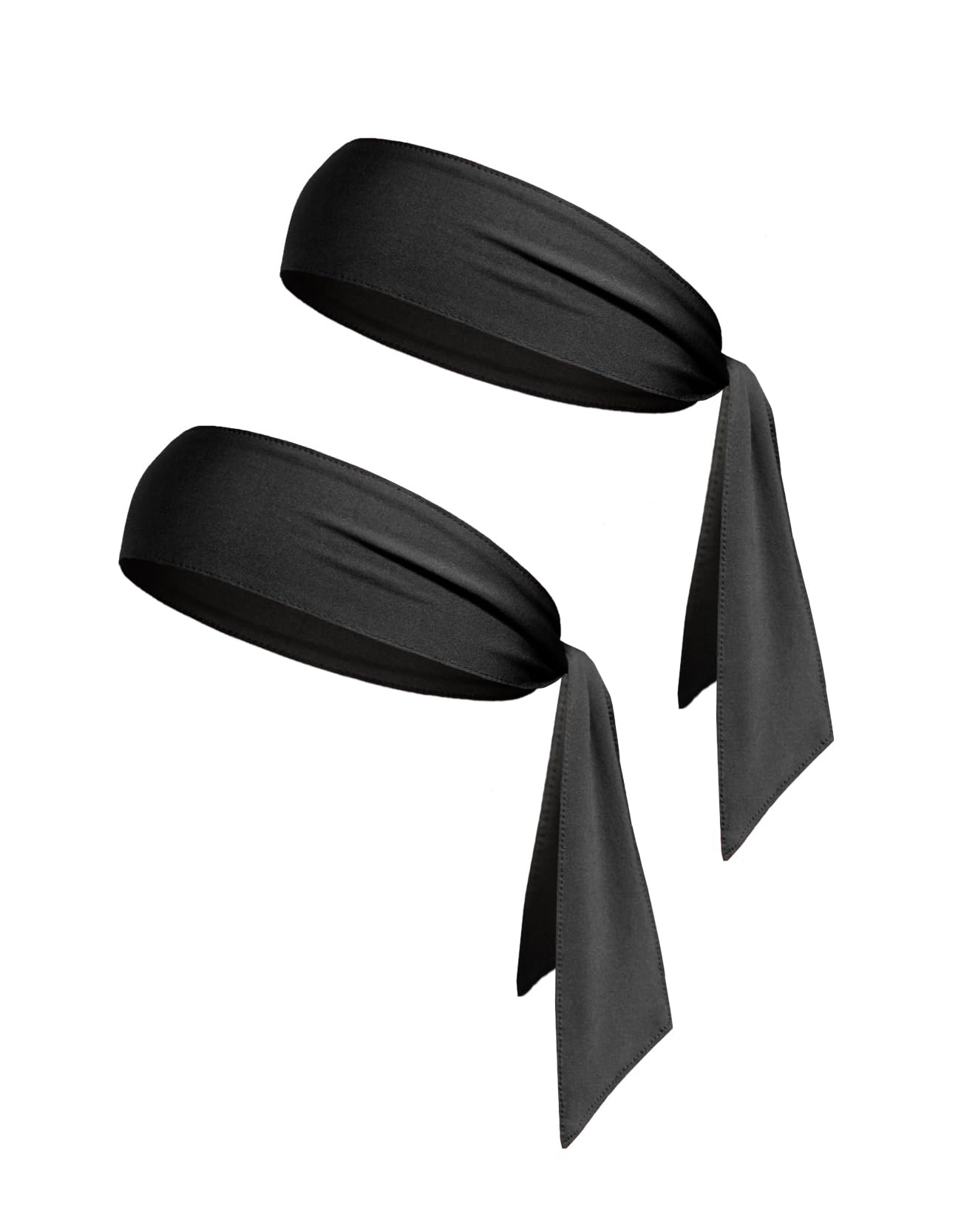 supeniu Tie Sweatband Headband, Sports Head Ties for Men, Women, Kids, Ninja, Karate, Tennis, Pirate Band Bandana, Athletic Hairband for Basketball, Softball, Running, Workout, Yoga, Volleyball (Black)-picture-23